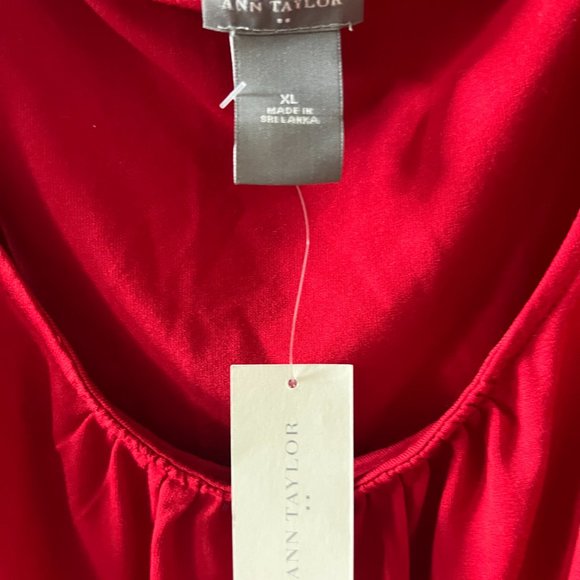 NWT Ann Taylor Red Sleeveless Top - Picture 2 of 6